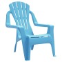 Garden chairs for children 2 pcs wood-like appearance PP blue 37x34x44 cm by vidaXL, Garden chairs - Ref: Foro24-364739, Pric...