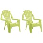 Children's garden chairs 2 pcs wood look PP green 37x34x44cm by vidaXL, Garden chairs - Ref: Foro24-364740, Price: 51,97 €, D...