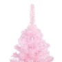 Árbol de Navidad preiluminado con luces y bolas rosa 150 cm de vidaXL, Arboles de navidad - Ref: Foro24-3077670, Precio: 43,3...