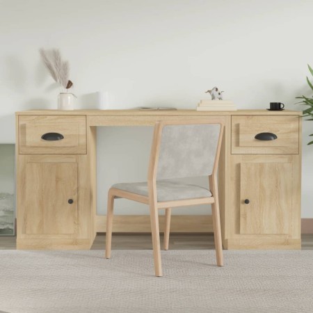 idaXL Sonoma oak plywood desk with cabinet by vidaXL, Desks - Ref: Foro24-3185330, Price: 166,19 €, Discount: %