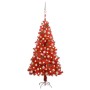 Árbol de Navidad preiluminado con luces y bolas rojo 120 cm de vidaXL, Arboles de navidad - Ref: Foro24-3077598, Precio: 48,4...