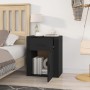 Black plywood nightstand 50x36x60 cm by vidaXL, Nightstands - Ref: Foro24-816721, Price: 59,99 €, Discount: %