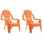 Children's garden chairs 2 pcs wood look PP orange 37x34x44 cm by vidaXL, Garden chairs - Ref: Foro24-364742, Price: 45,99 €,...