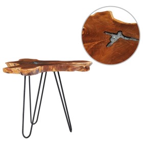 Solid teak wood and polyresin coffee table 70x45 cm by vidaXL, Coffee table - Ref: Foro24-281651, Price: 114,31 €, Discount: %