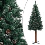 Árbol de Navidad delgado madera auténtica y nieve verde 210 cm de vidaXL, Arboles de navidad - Ref: Foro24-3077764, Precio: 8...