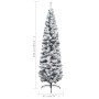 Schmaler künstlicher Weihnachtsbaum mit LEDs und grünen Kugeln 240 cm von vidaXL, Weihnachtsbäume - Ref: Foro24-3077811, Prei...