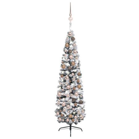 Árbol de Navidad preiluminado con luces y bolas verde 180 cm de vidaXL, Arboles de navidad - Ref: Foro24-3077857, Precio: 92,...