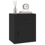 Black plywood nightstand 50x36x60 cm by vidaXL, Nightstands - Ref: Foro24-816721, Price: 59,99 €, Discount: %