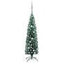 Schlanker künstlicher Weihnachtsbaum mit LEDs und Kugeln grün 120 cm von vidaXL, Weihnachtsbäume - Ref: Foro24-3077898, Preis...