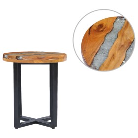 Solid teak wood and polyresin coffee table 40x45 cm by vidaXL, Coffee table - Ref: Foro24-281652, Price: 106,69 €, Discount: %