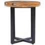 Mesa de centro de madera maciza de teca y polirresina 40x45 cm de vidaXL, Mesas de centro - Ref: Foro24-281652, Precio: 104,9...