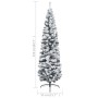 Schmaler künstlicher Weihnachtsbaum mit LED und grünen Kugeln 210 cm von vidaXL, Weihnachtsbäume - Ref: Foro24-3077858, Preis...