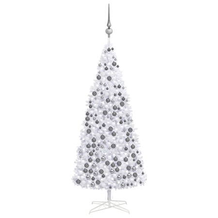 Árbol de Navidad preiluminado con luces y bolas blanco 400 cm de vidaXL, Arboles de navidad - Ref: Foro24-3077887, Precio: 36...