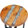 Mesa de centro de madera maciza de teca y polirresina 40x45 cm de vidaXL, Mesas de centro - Ref: Foro24-281652, Precio: 104,9...