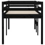 Cama alta negra madera maciza pino 75x190 cm de vidaXL, Camas y somieres - Ref: Foro24-821623, Precio: 144,99 €, Descuento: %