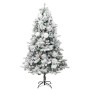 Árbol de Navidad con nieve, luces LED y piñas PVC y PE 225 cm de vidaXL, Arboles de navidad - Ref: Foro24-3094562, Precio: 32...