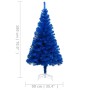 Künstlicher Weihnachtsbaum mit LEDs und blauem PVC-Träger 180 cm von vidaXL, Weihnachtsbäume - Ref: Foro24-3077423, Preis: 39...