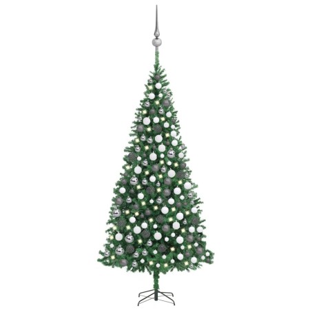 Künstlicher Weihnachtsbaum mit LED-Lichtern und grünen Kugeln 300 cm von vidaXL, Weihnachtsbäume - Ref: Foro24-3077884, Preis...