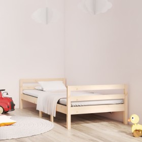 Solid pine wood bed frame 90x200 cm by vidaXL, Beds and slatted bases - Ref: Foro24-821624, Price: 92,99 €, Discount: %