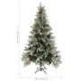 Árbol de Navidad con luces y piñas PVC PE verde y blanco 195 cm de vidaXL, Arboles de navidad - Ref: Foro24-3094565, Precio: ...