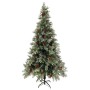 Christmas tree with lights and pine cones PVC PE green and white 225 cm by vidaXL, Christmas trees - Ref: Foro24-3094566, Pri...