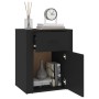 Black plywood nightstand 50x36x60 cm by vidaXL, Nightstands - Ref: Foro24-816721, Price: 59,99 €, Discount: %