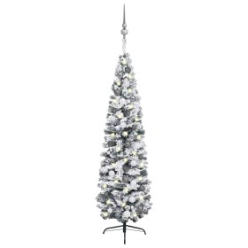 Árbol de Navidad preiluminado con luces y bolas verde 180 cm de vidaXL, Arboles de navidad - Ref: Foro24-3077905, Precio: 73,...