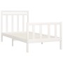 Estructura de cama madera maciza de pino blanco 90x200 cm de vidaXL, Camas y somieres - Ref: Foro24-3107014, Precio: 98,99 €,...