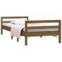 Estructura de cama madera maciza pino marrón miel 90x200 cm de vidaXL, Camas y somieres - Ref: Foro24-821627, Precio: 104,52 ...