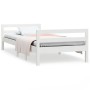 Estructura de cama madera maciza de pino blanco 90x200 cm de vidaXL, Camas y somieres - Ref: Foro24-821625, Precio: 111,56 €,...