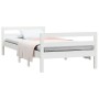 Estructura de cama madera maciza de pino blanco 90x200 cm de vidaXL, Camas y somieres - Ref: Foro24-821625, Precio: 111,56 €,...