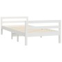 Estructura de cama madera maciza de pino blanco 90x200 cm de vidaXL, Camas y somieres - Ref: Foro24-821625, Precio: 111,56 €,...