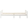 Estructura de cama madera maciza de pino blanco 90x200 cm de vidaXL, Camas y somieres - Ref: Foro24-821625, Precio: 111,56 €,...