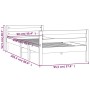 Estructura de cama madera maciza de pino blanco 90x200 cm de vidaXL, Camas y somieres - Ref: Foro24-821625, Precio: 111,56 €,...