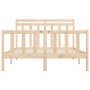 Estructura de cama madera maciza de pino 150x200 cm de vidaXL, Camas y somieres - Ref: Foro24-3107033, Precio: 154,82 €, Desc...