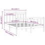 Estructura de cama madera maciza de pino 150x200 cm de vidaXL, Camas y somieres - Ref: Foro24-3107033, Precio: 154,82 €, Desc...