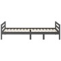 Estructura de cama madera maciza de pino gris 90x200 cm de vidaXL, Camas y somieres - Ref: Foro24-821626, Precio: 88,08 €, De...