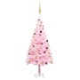 Pre-lit Christmas tree with lights and pink balls 210 cm by vidaXL, Christmas trees - Ref: Foro24-3077500, Price: 99,64 €, Di...