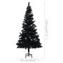 Künstlicher Weihnachtsbaum mit LEDs und schwarzem PVC-Träger 120 cm von vidaXL, Weihnachtsbäume - Ref: Foro24-3077416, Preis:...