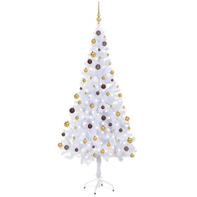 Árbol de Navidad artificial con luces y bolas 620 ramas 180 cm de vidaXL, Arboles de navidad - Ref: Foro24-3077494, Precio: 6...