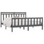 Estructura de cama madera maciza gris Super King 180x200 cm de vidaXL, Camas y somieres - Ref: Foro24-3107045, Precio: 173,39...