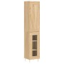 Aparador alto madera de ingeniería roble Sonoma 34,5x34x180 cm de vidaXL, Aparadores - Ref: Foro24-3200380, Precio: 93,51 €, ...