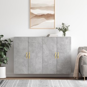 Wall cabinet 2 units concrete gray 69.5x34x90 cm by vidaXL, Sideboards - Ref: Foro24-3195607, Price: 128,99 €, Discount: %