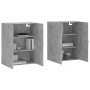 Armario de pared 2 unidades gris hormigón 69,5x34x90 cm de vidaXL, Aparadores - Ref: Foro24-3195607, Precio: 128,99 €, Descue...