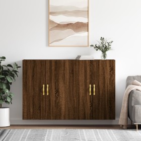 Wall cabinets 2 units oak brown 69.5x34x90 cm by vidaXL, Sideboards - Ref: Foro24-3195610, Price: 132,99 €, Discount: %