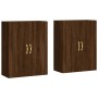 Wall cabinets 2 units oak brown 69.5x34x90 cm by vidaXL, Sideboards - Ref: Foro24-3195610, Price: 134,64 €, Discount: %