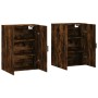 Armarios de pared 2 unidades roble ahumado 69,5x34x90 cm de vidaXL, Aparadores - Ref: Foro24-3195624, Precio: 128,99 €, Descu...