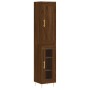 Aparador alto madera de ingeniería roble marrón 34,5x34x180 cm de vidaXL, Aparadores - Ref: Foro24-3200384, Precio: 96,87 €, ...