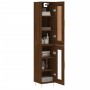 Aparador alto madera de ingeniería roble marrón 34,5x34x180 cm de vidaXL, Aparadores - Ref: Foro24-3200384, Precio: 96,87 €, ...