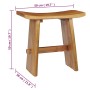 Solid teak wood stool by vidaXL, Folding stools and chairs - Ref: Foro24-281655, Price: 114,15 €, Discount: %